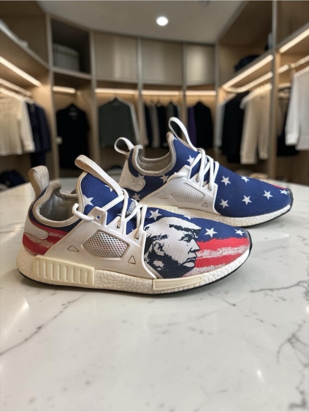 Donald Trump Sneakers Athletic Shoe President Tribute Size 12 America MAGA - Picture 2 of 10